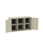 Armário Para Escritório 2 Portas Credenza Nogueira Casa Blanca