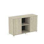 Armário Para Escritório 2 Portas Credenza Nogueira Casa Blanca