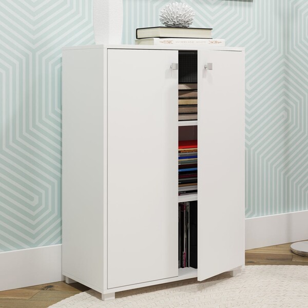 Armário Para Escritório 2 Portas Estocolmo Branco - Pnr Móveis