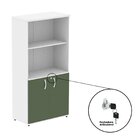 Armario Para Escritório 2 Portas Pivotante Branco/salvia