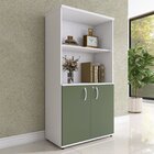 Armario Para Escritório 2 Portas Pivotante Branco/salvia