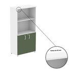 Armario Para Escritório 2 Portas Pivotante Branco/salvia