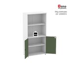 Armario Para Escritório 2 Portas Pivotante Branco/salvia