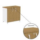 Armário Para Escritório 2 Portas Pivotante Branco/samba