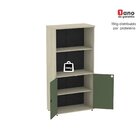 Armário Para Escritório 2 Portas Pivotante Castanheira/salvia