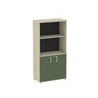 Armário Para Escritório 2 Portas Pivotante Castanheira/salvia