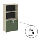 Armário Para Escritório 2 Portas Pivotante Castanheira/salvia