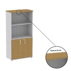 Armário Para Escritório 2 Portas Pivotante Cinza/samba