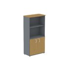 Armário Para Escritório 2 Portas Pivotante Grafito/samba