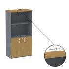 Armário Para Escritório 2 Portas Pivotante Grafito/samba