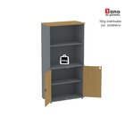 Armário Para Escritório 2 Portas Pivotante Grafito/samba