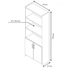 Armário Para Escritório 2 Portas Preto Tx 56118 - Notável