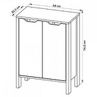 Armário Para Escritório 2 Portas Preto/vermelho Me4164 - Tecn