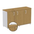 Armário Para Escritório 3 Portas Credenza Cinza/samba