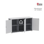 Armário Para Escritório 3 Portas Credenza Grafito/cinza