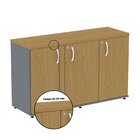 Armário Para Escritório 3 Portas Credenza Grafito/samba