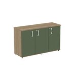Armário Para Escritório 3 Portas Credenza Noce Naturalle/sálv