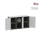 Armário Para Escritório 3 Portas Credenza Sálvia/cinza
