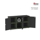 Armário Para Escritório 3 Portas Credenza Salvia/preto
