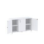 Armário Para Escritório 3 Portas Pivotante Credenza Branco