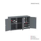 Armário Para Escritório 3 Portas Pivotante Credenza Grafito