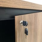 Armário Para Escritório 4 Portas Nogal/preto - Artany Móveis