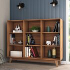 Armário Para Escritório 9 Nichos 108x135x35cm Nogal Amelia No