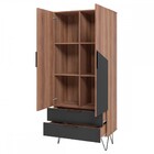 Armário Para Escritório  2 Portas 2 Gavetas Castanho/metal Pr