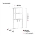 Armário Para Escritório Aberto 2 Portas Com Chave Maxxi