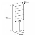 Armário Para Escritório Aberto Com 2 Portas Euro Ii Casa D