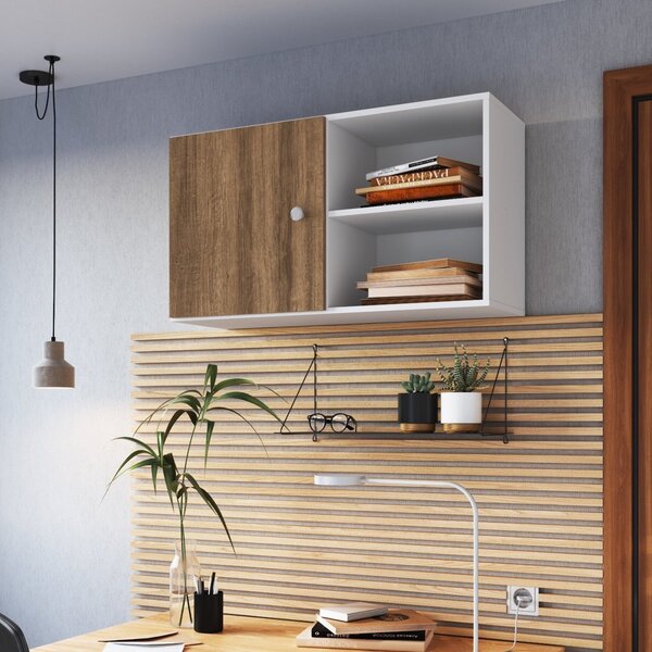 Armario Para Escritório Aéreo 1 Porta E 1 Prateleira 90cm