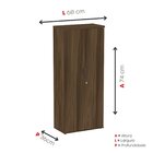 Armário Para Escritório Alto 1600x680x360 Aal160pe27 Espresso