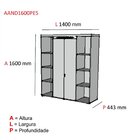 Armário Para Escritório Alto 2 Portas Com Chave 8 Nichos Pe50