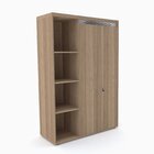 Armário Para Escritório Alto 2 Portas Com Chave E 4 Nichos  P