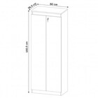 Armário Para Escritório Alto 2 Portas Com Chave Me4151 Amêndo