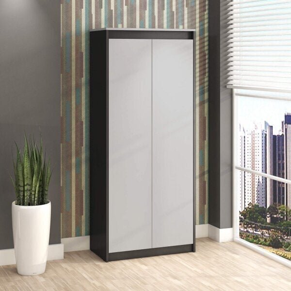 Armário Para Escritório Alto 2 Portas E 3 Prateleiras Web15 E