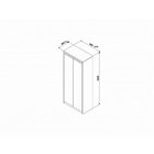 Armário Para Escritório Alto 2 Portas E 3 Prateleiras Web15 E