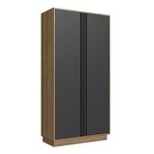 Armário Para Escritório Alto Com 2 Portas Office Mel/grafite