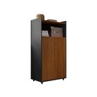 Armário Para Escritório Alto Halpert Mdf Caiena/preto G11 - G