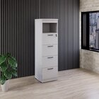 Armário Para Escritório Arquivo 4 Pastas 1 Nicho Espresso Móv