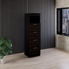 Armário Para Escritório Arquivo 4 Pastas 1 Nicho Espresso Móv