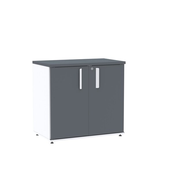 Armário Para Escritório Baixo 02 Portas Pivotante Abc745 Graf