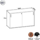 Armário Para Escritório Baixo 120cm X 74cm Com 2 Portas De Co