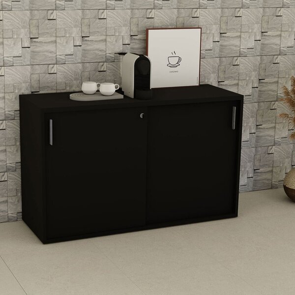 Armário Para Escritório Baixo 120cm X 74cm Com 2 Portas De Co