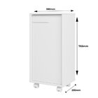 Armário Para Escritório Baixo 1 Porta 1 Prateleira Com Rodízi