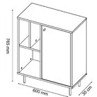Armário Para Escritório Baixo 1 Porta 5 Nichos Colab