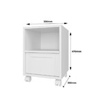 Armário Para Escritório Baixo 1 Porta Basculante 1 Prateleira