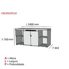 Armário Para Escritório Baixo 2 Com Chave Portas 2 Nichos Pe50