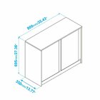 Armário Para Escritório Baixo 2 Portas 2 Prateleiras Mdp Brv