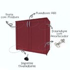 Armário Para Escritório Baixo 2 Portas 80cm Bramov Móveis Ver